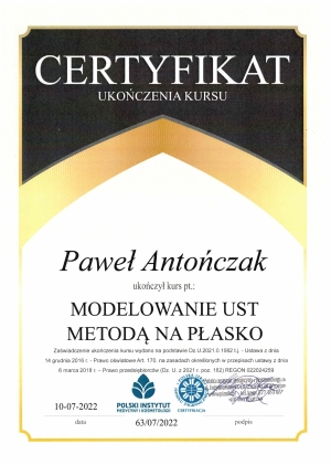 Certyfikat Szkolenia Modelowania Ust Metodą Na Płasko