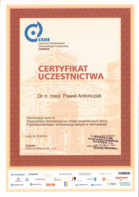 Diagnostyka dermoskopowa zmian barwnikowych skóry. Fotodokumentacja i archiwizacja danych w dermatoskopii. Diagnostyka dermoskopowa zmian barwnikowych skóry. Fotodokumentacja i archiwizacja danych w dermatoskopii.
