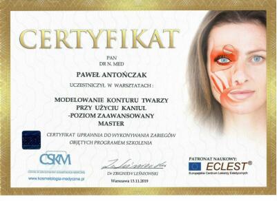 Kurs: modelowanie konturu twarzy przy użyciu kaniul - zastosowanie kwasu hialuronowego - poziom zaawansowany Kurs: modelowanie konturu twarzy przy użyciu kaniul - zastosowanie kwasu hialuronowego - poziom zaawansowany